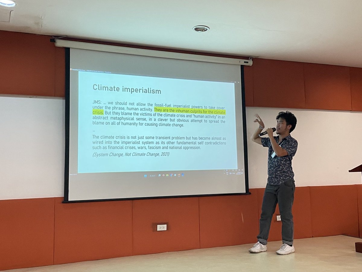 jamzbonifacio's tweet photo. Happy to have led the discussion earlier today at the On Climate Imperialism forum in UP Diliman, where we explored the works of the late Prof. Joma Sison in relation to the concept of climate imperialism!

#EndClimateImperialism
#KaJomaLives https://t.co/QcUhu551ig