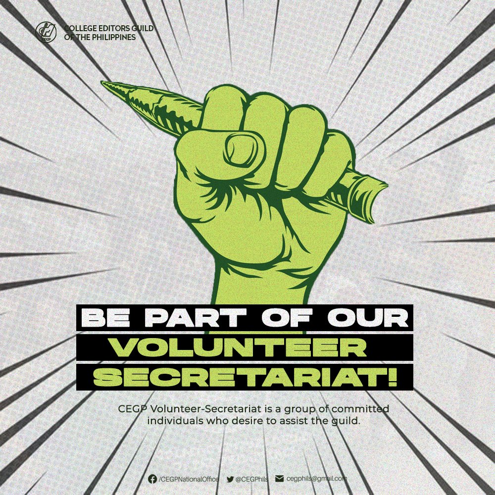 CEGPhils's tweet photo. BE A VOLUNTEER SECRETARIAT NOW! 

Access and fill out the Google Forms below to apply:

https://t.co/KXJTYU2VIw
https://t.co/KXJTYU2VIw
https://t.co/KXJTYU2VIw

#CEGP 
#ToWriteIsAlreadyToChoose https://t.co/8Y0IIX0Mak