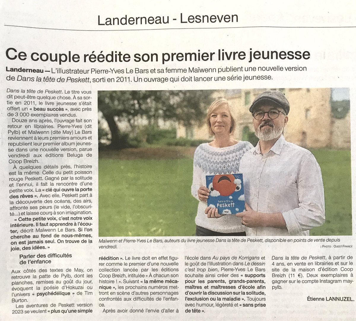 MayPylb's tweet photo. Article dans l’Ouest France. Le 23 février 2023. https://t.co/tPMBwbGuxj