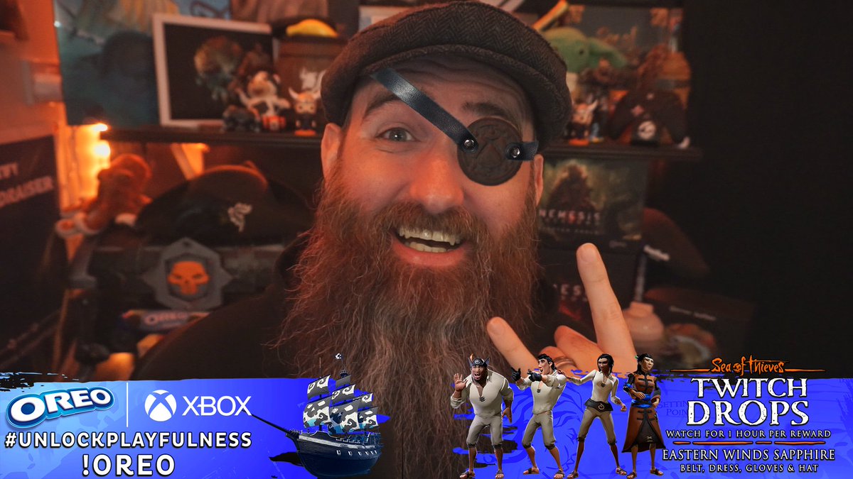 BehavingBeardly's tweet photo. REMINDER! Tomorrow is @SeaOfThieves #TwitchDrops from 10am UTC! I'll be live from the start and will #UnlockPlayfulness with #OREOXbox 👀 Deffinately swing by if you haven't found your promotional packs yet! 👀👀👀
@OreoUki @xboxuk #ad https://t.co/vCpfhRy58M
