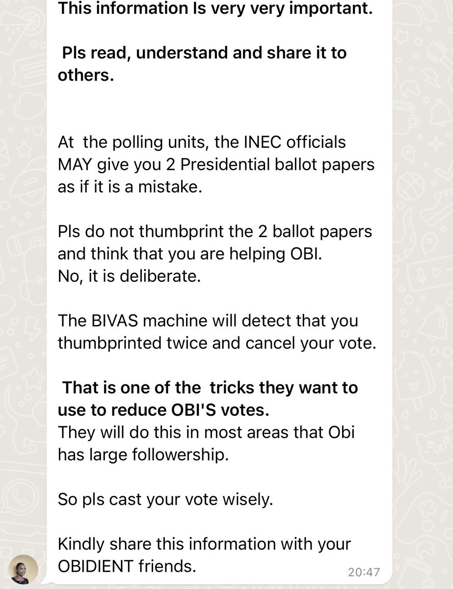 Sandieslender's tweet image. ‼️‼️‼️‼️TAKE NOTE‼️‼️‼️

#otedola
#arisetv 
#APClzGone 
#WhatsappVn
#PeterObi2023 
#Obidatti023 
#NigeriaDecides2023