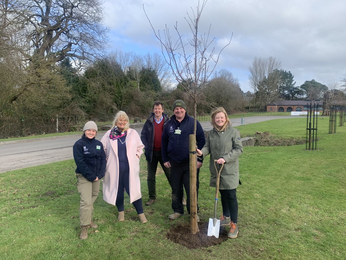 Thank you to @JBryantWales for joining us today to discuss our work in the area and to plant a blossom tree @NTTredegarHouse.  #BlossomWatch #GwleddYGwanwyn