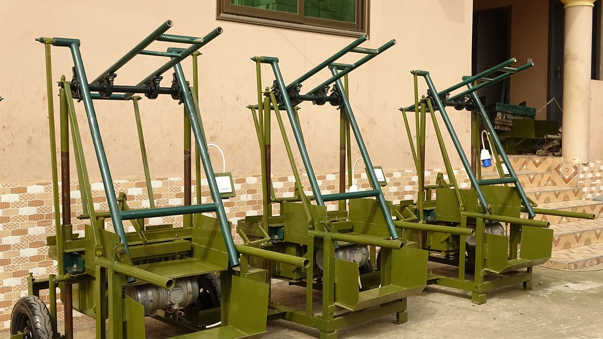 africalinkslive's tweet photo. We manufacture Quality concrete blocks cutting machine in Ghana with high quality materials. It produces five 5”, four 6” and  hollow blocks respectively. https://t.co/j4698n6qqI