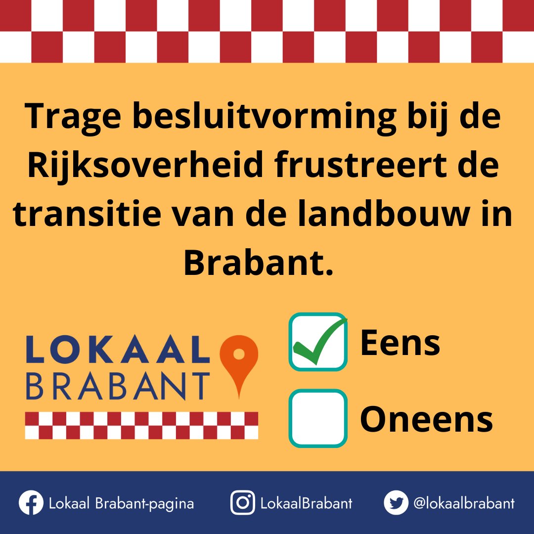 LokaalBrabant's tweet photo. Bekijk meer van onze standpunten op het gebied van landbouw via https://t.co/4yl2UxOrGr https://t.co/7DeSN85nqy