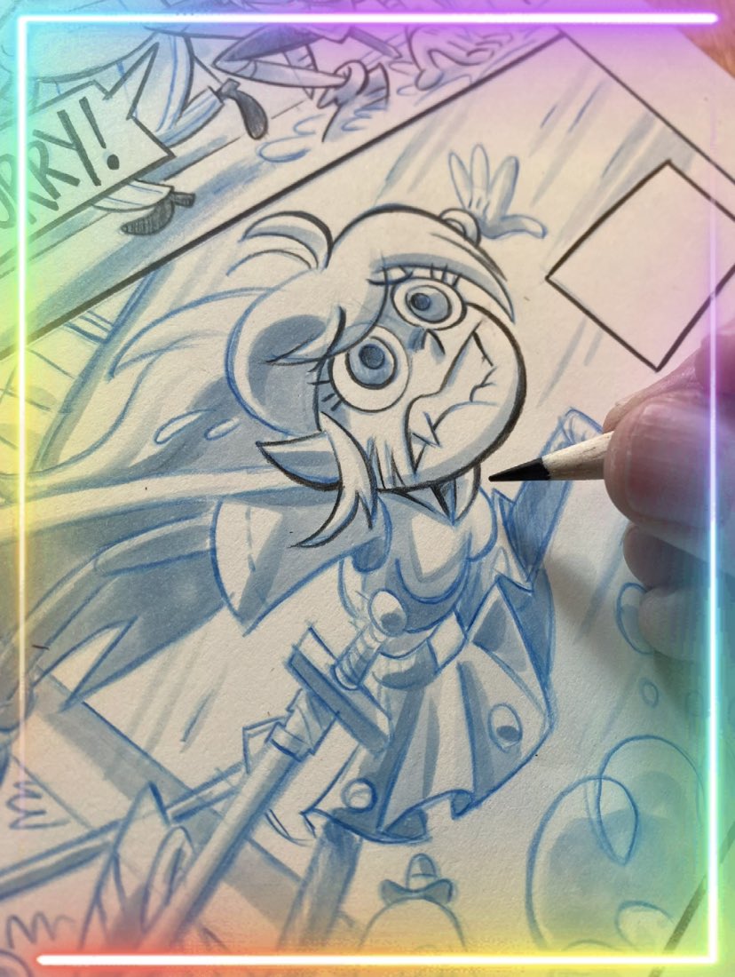 Angora_Napkin's tweet photo. Finishing a pitch for a graphic novel series today (you can check it out on Patreon)!
#ELLE7 #MakingComics #Patreon #IndieComics #Pitch https://t.co/XICWJMDq40
