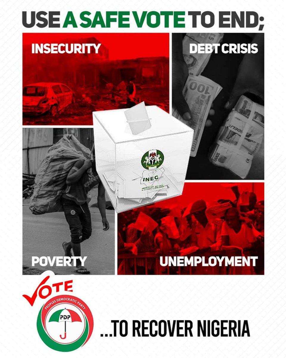 Sir_Sulaimanu's tweet photo. Hello Nigerians We need experienced ‘Doctors’ to #RecoverNigeria and put it back on track, We don't have time for on-the-job training.
Let's bring in the experts and get the job done...
#VotePDP
#AtikuOkowa2023
#NigeriaDecides2023
#RecoverNigeriaWithAtiku
#PDPNewGeneration https://t.co/oszgXrSKwy