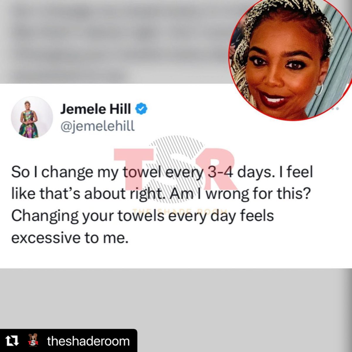 Sports Journalist Jemele Hill tweeted out late Tuesday night..”So I change my towel every 3-4 days. I feel like that’s about right. Am I wrong for this? Changing your towels every day feels excessive to me.” 

How often do you change out your bath towels ? 🛁🧽🫧🧖🏽🧖🏽‍♂️