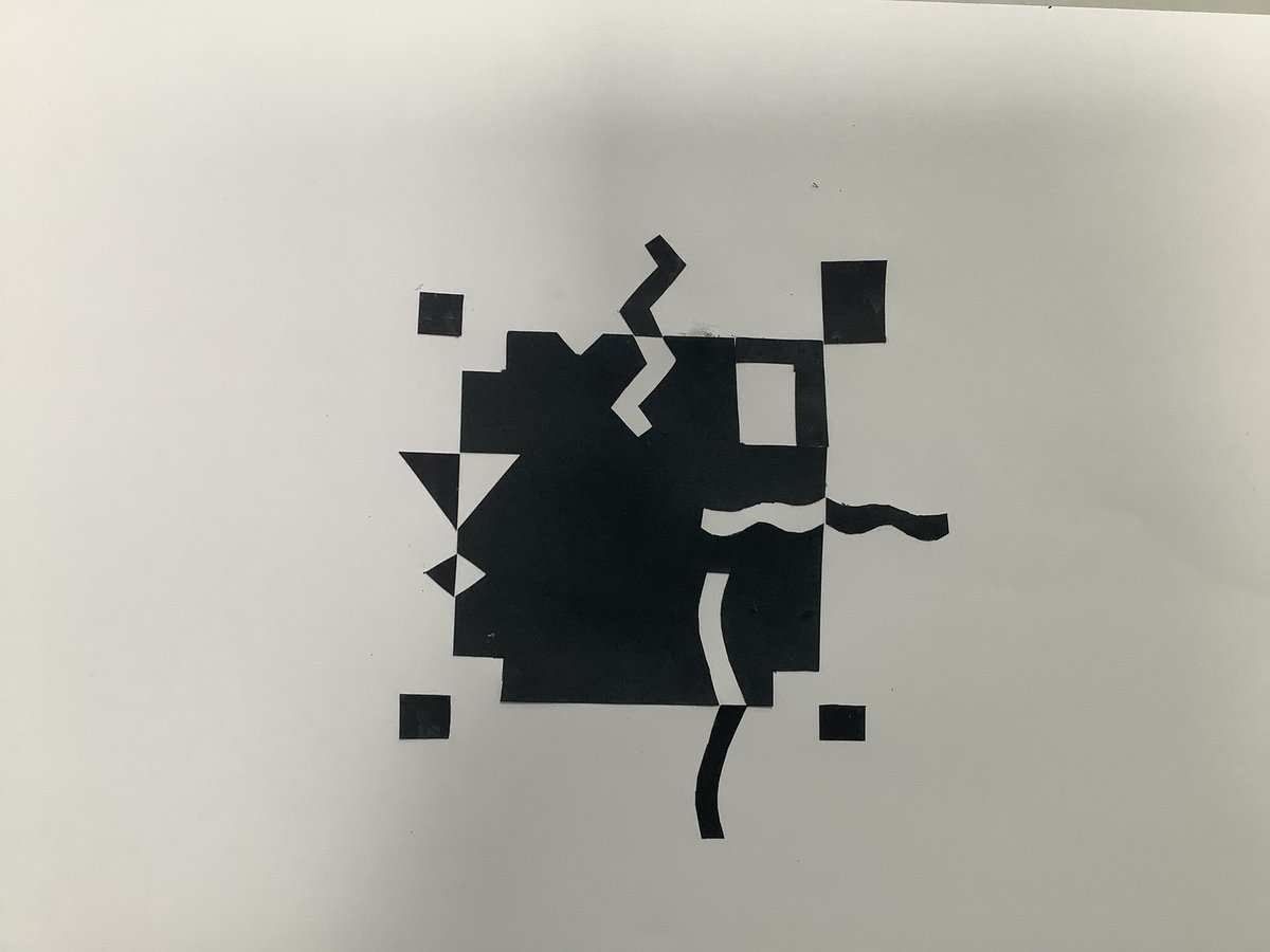 Oide_SarahMc's tweet photo. Not all Art is made with pencils and paint! ✂️ TYs created these cool ‘Notan’ paper cuts this week #ddletb @Kingswoodcc16 https://t.co/fsqisXzcgF