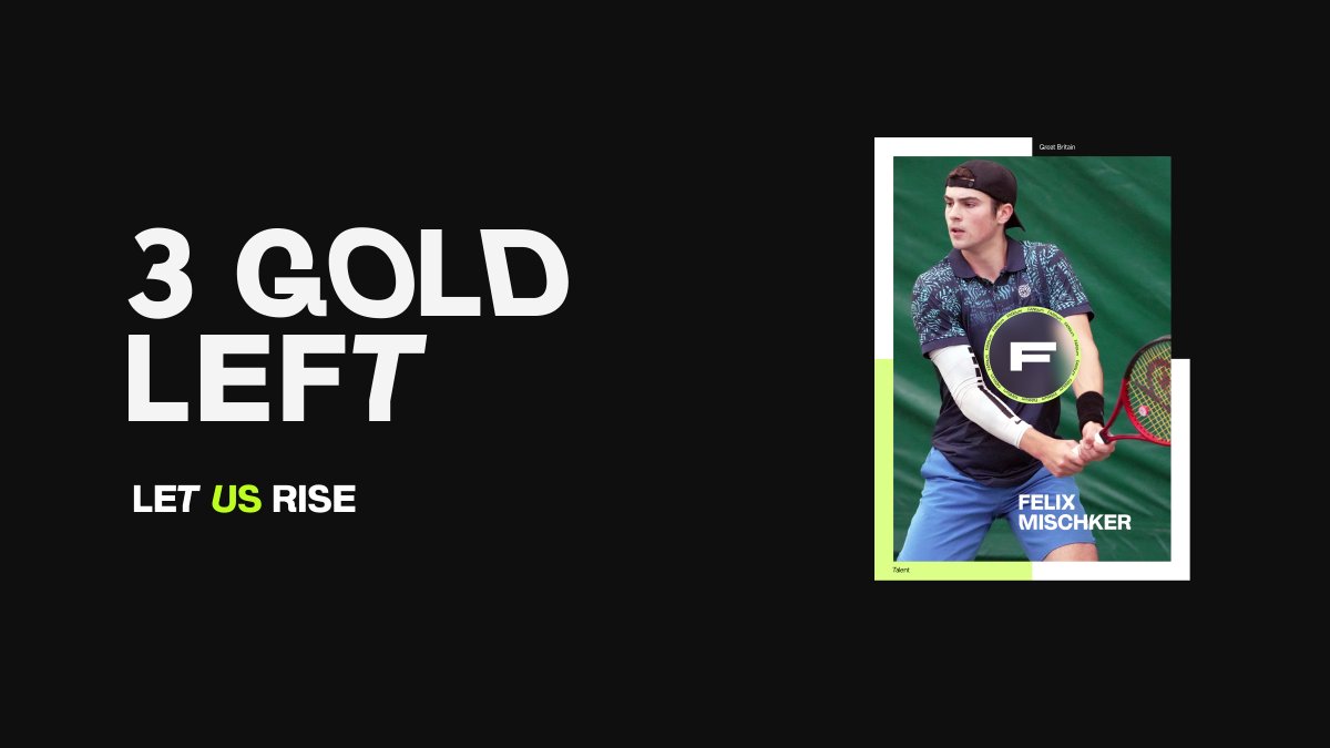 FANtiumOfficial's tweet photo. Felix Mischker Career Token 🎾

🥇 3x Gold remaining

🏆Participate in Felix’s prize money &amp; media revenue
✍️ Hand-signed Tennis racket with personalized video
🎾 1/2 day tennis clinic with Felix &amp; his team
🎫 Box seat at one challenger tournament match
...&amp; all Silver perks https://t.co/vukf9ynagD