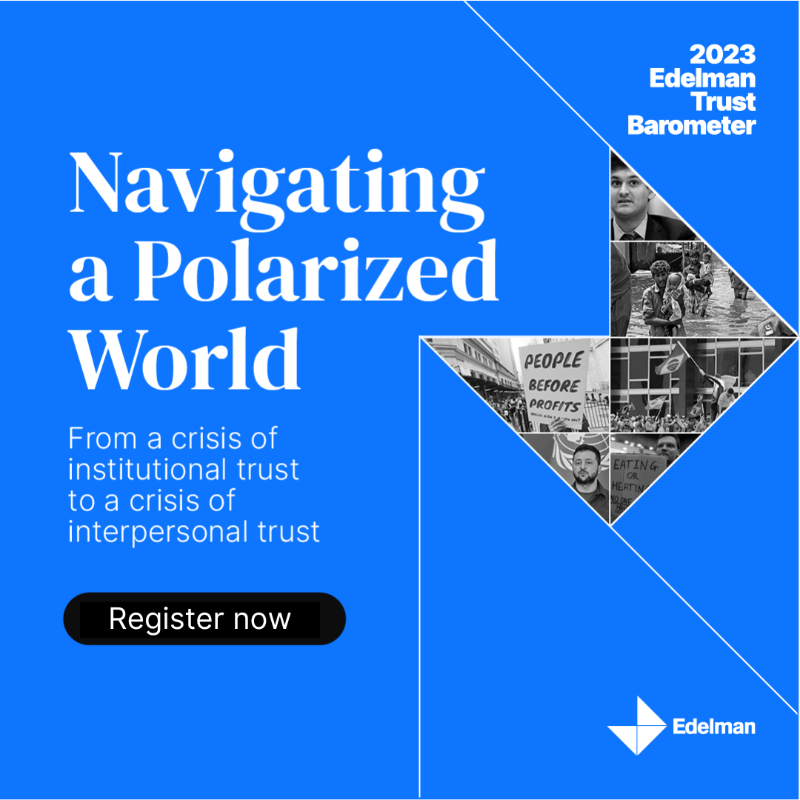 EdelmanBXL's tweet photo. Join us on March 16th for the release of the 2023 Edelman #TrustBarometer EU findings! Great line-up with our own @richardwedelman, @alicemhancock from @FT and @Birgit_Van_Hout from @UNFPABrussels. More speakers to be announced soon. Register now: places are limited.