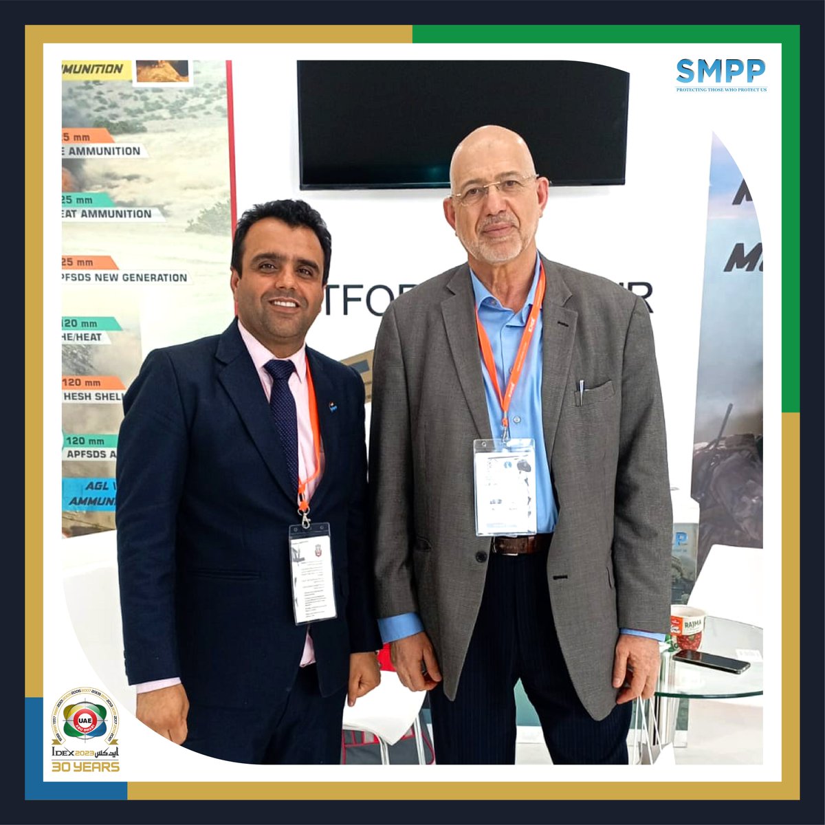 SMPPDEFENSE's tweet photo. On day 4 of IDEX 2023, the SMPP team interacted with esteemed delegates and presented our lightweight advanced technology ballistic vest and panels.

#smppdefense  #IDEX2023  #IDEXUAE  #abudhabi  #defenceindustry  #Expo2023  #SMPP https://t.co/reahr1TUPA
