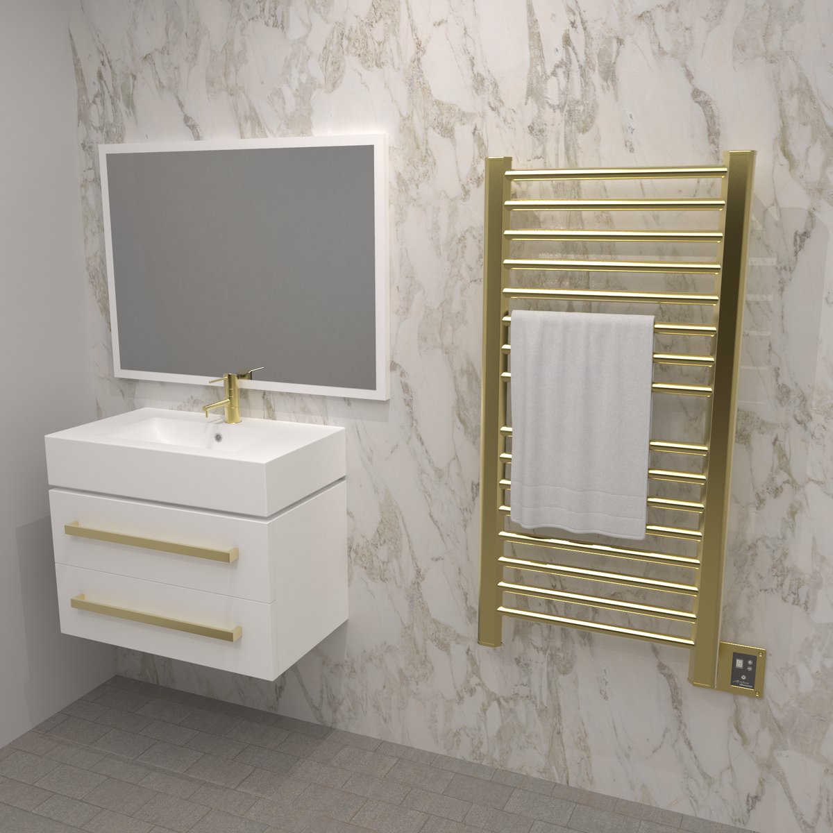 Today is National Tile Day! Tile is the perfect surface for a lovely heated towel rack, not to mention it's easy to clean, comes in multiple styles, and it's eco-friendly.
#NationalTileDay #TileDesign #TileTrends #TileDay #NationalTiles