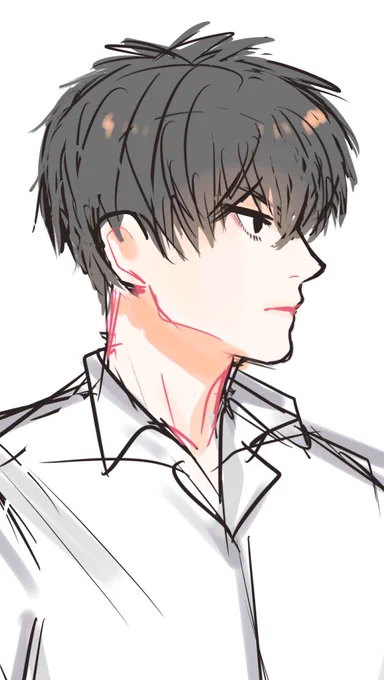 なん十年ぶりに流川描いた プラスタグ書き始めたらそのときは微笑んでください 