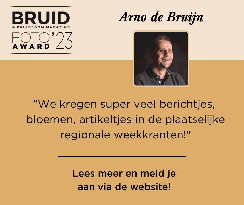 Lees verder hoe de voorgaande winnaars hebben geprofiteerd van deelname aan de Bruidsfoto Award en welke voordelen het kan opleveren voor jouw carrière! 📸

bruidsfotoaward.nl/doel-bruidsfot…

#bruidsfotoaward2023 #bruidsfotografie #fotografie #fotowedstrijd #trouwfotografie #trouwen