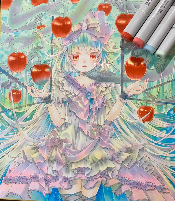 #アナログ絵で魅せてみよ/.:°+╰(ˇωˇ )╯;。:*\ 
