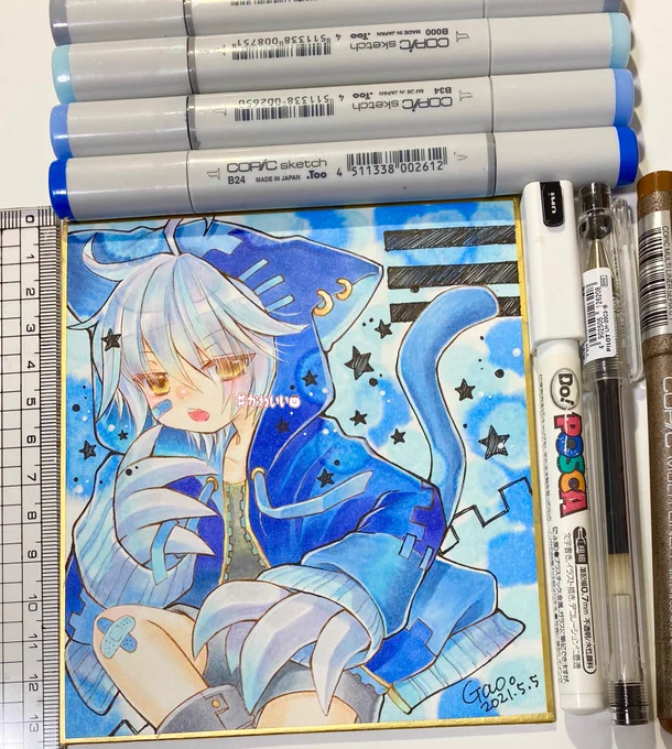#アナログ絵で魅せてみよ/.:°+╰(ˇωˇ )╯;。:*\ 