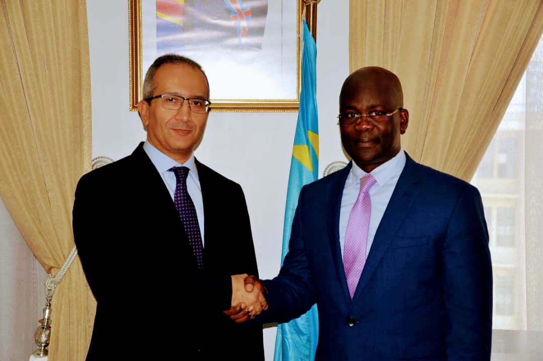 omadilu's tweet image. Ministère du Commerce Extérieur
Hesman Addel Salem Elmekwad, nouveau  Ambassadeur Extraordinaire et Plénipotentiaire de la République Arabe d'Égypte en visite  de courtoisie ce jeudi 23 février 2023 auprès de SEM @bussa_jean pour un tout  premier contact.
 LA #CELLCOM 
@fatshi13