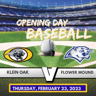 live_texan's tweet photo. Klein Oak 🆚 Flower Mound | Varsity Baseball
Panthers @ Jaguars 
📆 :Thursday, February 23, 2023
⏰ : 2:30 PM
📺 : https://t.co/IyDHqPZctY

@FlowerMoundHS @russellcw89 @FMHS9 @bbasil01 @JagFBRecruits
@Oak_baseball @fmjagsbaseball @FMJagsHardball https://t.co/hsMCCEdn1T