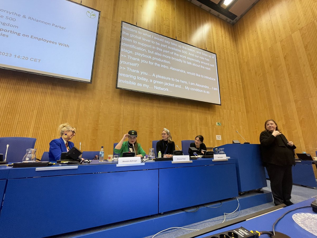 b_atish's tweet photo. It’s always refreshing to attend a #Wonel (WOmen only paNEL).
@CarolineBinc @AlexandraNothn  @rparkerCSF Kay Forsythe talking about the great @Valuable500 have been doing on Self-ID at @ZeroProjectorg #zeroCon23 - culture, communication &amp; data protection are key in the process https://t.co/zEhQSneR1p