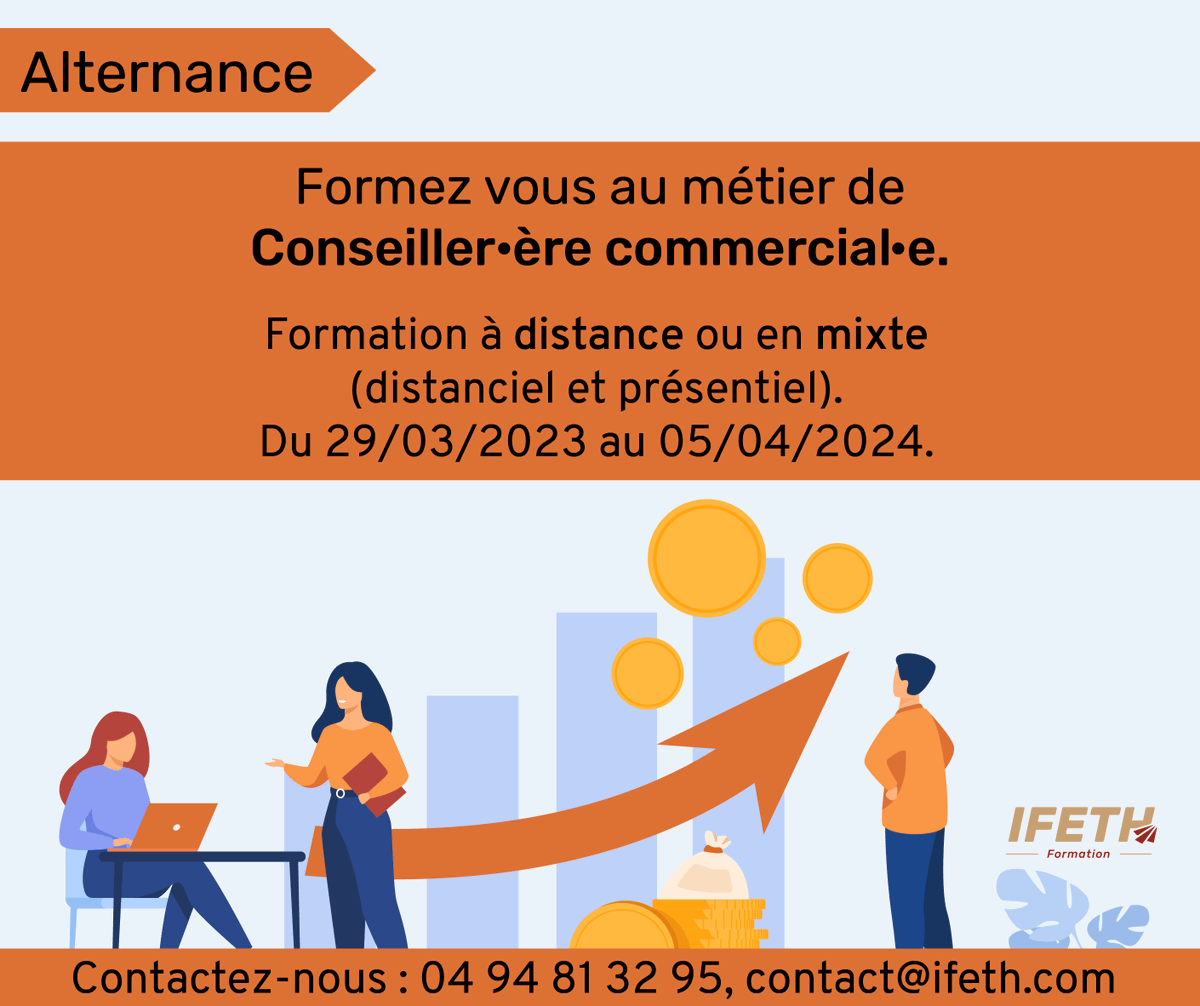 ifeth_tag's tweet photo. 👛 Valorisez votre portefeuille en vous occupant de votre portefeuille client.

🎓 @IFETH vous permet de suivre la formation de Conseiller.ère Commercial.e en alternance.

🗓️ Dates de la formation à distance : 29/03/2023 au 05/04/2023 🗓️ https://t.co/Dm0OWZLW24