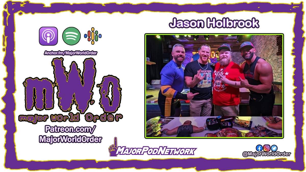 MajorWorldOrder's tweet photo. Thanks Jason Holbrook for joining our latest episode

Jason gave us the opportunity to discuss Horror &amp; Video Games more than usual

We talk about his Championship reign in @MEWFederation

Listen/subscribe

Apple: https://t.co/SZgO1GhvXf

Spotify: https://t.co/gufPrFq2li https://t.co/DW83YtrtyD