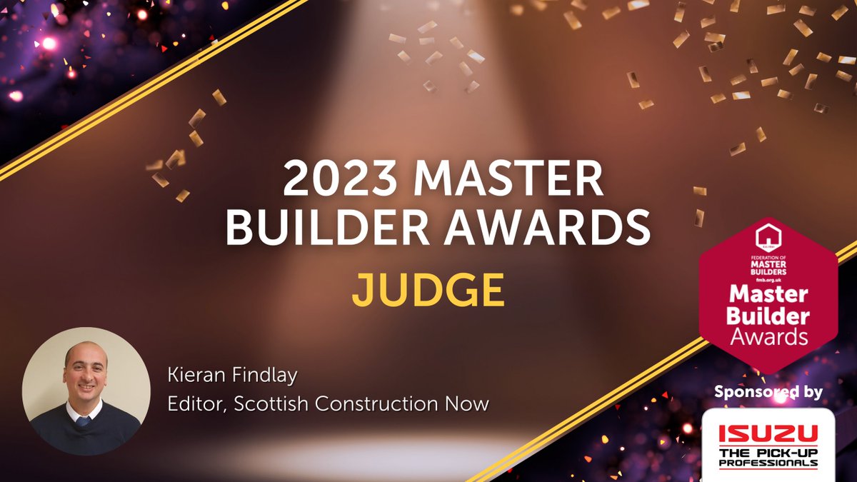 Very pleased to have been invited once again to help judge the Scotland region of the Federation of Master Builders' 2023 Master Builder Awards.

So many great entries to sift through ahead of the Scotland Awards Ceremony in June.

#MBAwards
@fmbuilders 
@FMBScot_Gordon