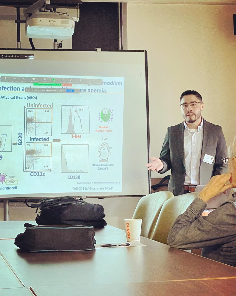 DrJRiveraCorrea's tweet photo. It was an honor to present my research on autoimmunity and malaria as Ass. Prof at the fellow CUNY @Hunter_College!Blessed to share the science I’m so passionate about! Thank you everybody who attended and to @JayneRaper1 for the invite! #malaria #newPI #Immunology #PRicansinSTEM https://t.co/sEbVRoCty6