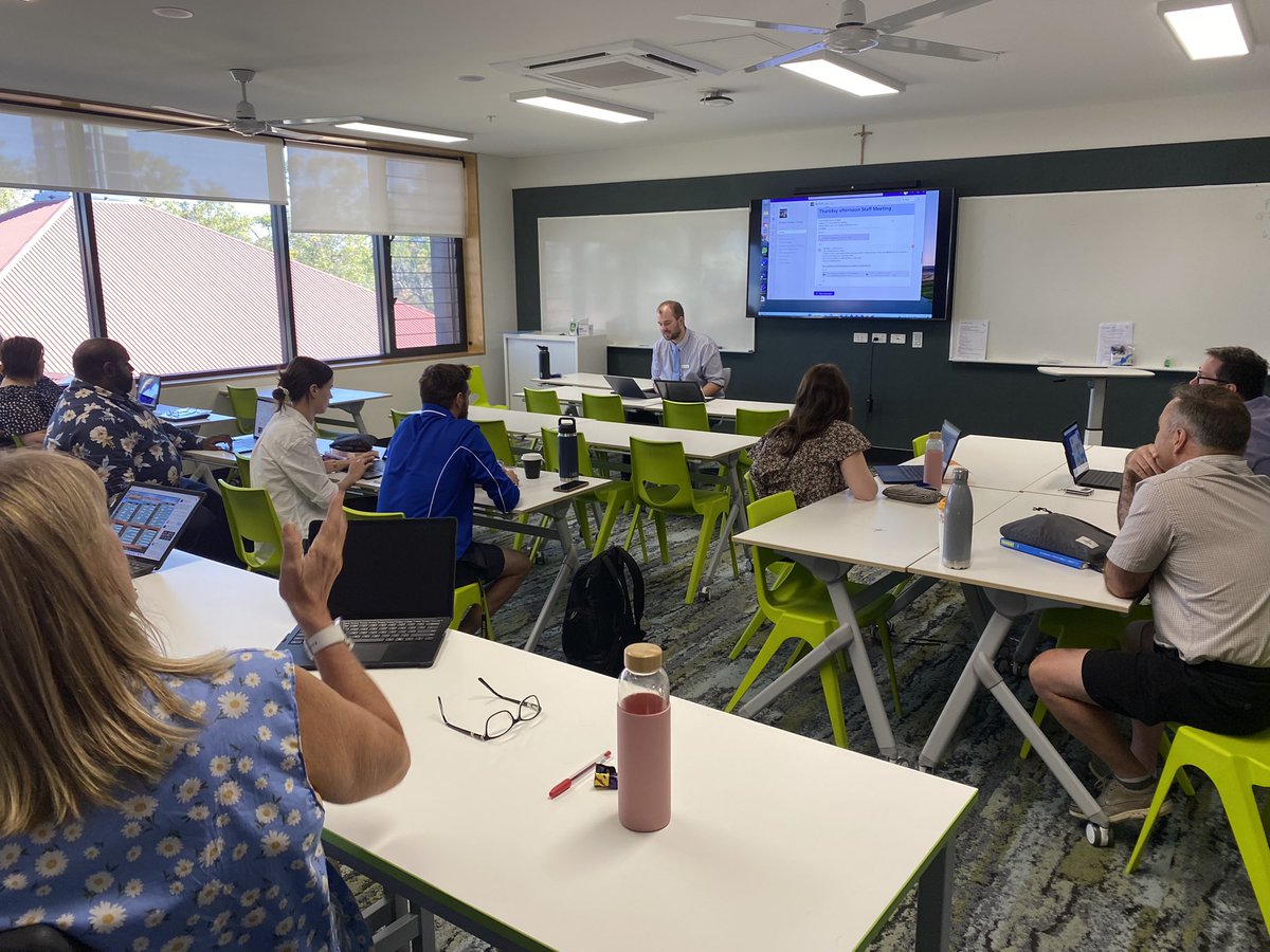 simon__martino's tweet photo. An important PL this afternoon creating alignment in wellbeing for our Pk-12 @NewmanCollegeWA community #familyspirit #shinethroughdiscovery @LucieMc80 @MrRyanvB @eddibatts @JustinKirry @Catheri24556786 https://t.co/cGFru0mr7O