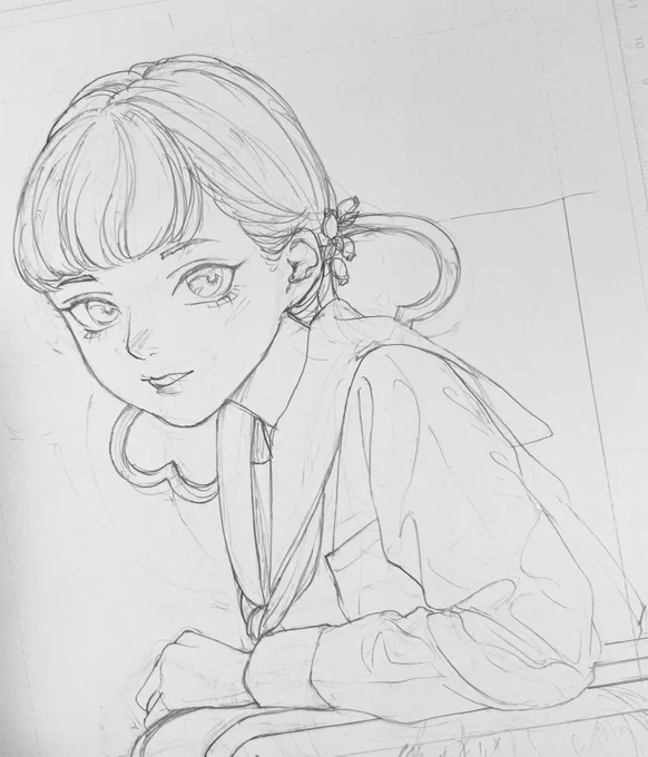 今描いているお話のキャラクターを少しお見せします

♥️エマ

漢字で書くと絵茉。かっこいいので本人がカタカナで表記していて、友人らにもそうさせている。

私立の女子中に通い、聖歌隊(部活)に所属している。部活の先輩に片想いしていることを一切隠していない。 