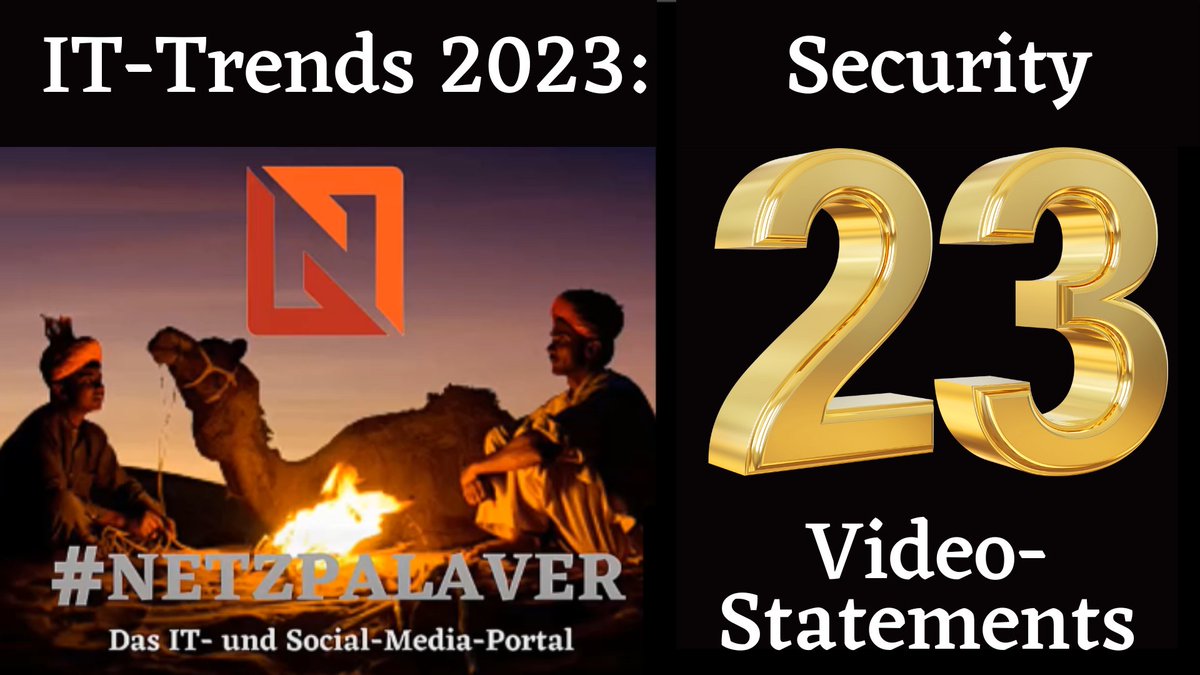 netzpalaver's tweet photo. Welcher IT-Trend ist der ausschlaggebendste in 2023?
Statement von Richard Werner, @TrendMicroDE
Statement von Sebastian Schreiber #Syss
Statement von Zac Warreb, @Tanium
#Security #Cybersecurity #ITSecurity
https://t.co/Uc3lf2uxjI https://t.co/rZggsC9z9F