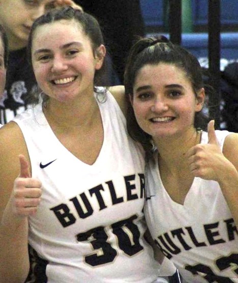 ButlerTornadoBB's tweet photo. One of these two former @ButlerTornadoBB standouts will be playing in the @NCAADIII Basketball Tournament!

The winner of Saturday's @SVC_WomensBball vs @chathamwbb game in the PAC Championship will qualify them for the NCAA D3 Tourney! 

@makennamaier30 @AubreeTack #winners https://t.co/pD0rXXg8KB