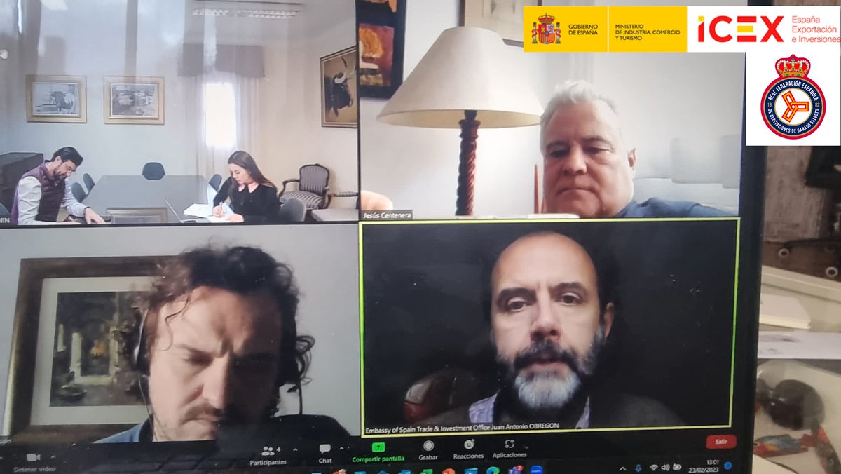 livestockspain's tweet photo. Reunion entre Oficina Económica y Comercial de Embajada de España en #Ucrania y #RFEAGAS sobre posibles ejes de la #misióninversa de los medios de comunicación en sector Agrario de Ucrania.
Gracias al #ICEX por el apoyo en la promoción de la #genéticaespañola de puras razas. https://t.co/yEaCV8j4i5