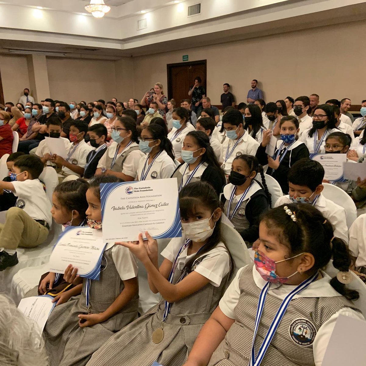 TCKFoundation's tweet photo. During the #ElSalvador #medicalmission week, we also had the annual awarding of scholarships to deserving children who otherwise would not go to school. Our eternal thanks to the sponsors who are changing the life trajectory of these deserving kids. 
#educationforlife #schoollove https://t.co/ONUfxWBdNm