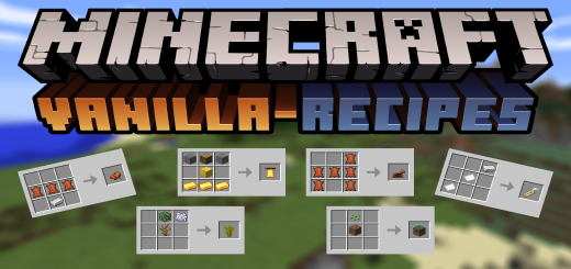 Vanilla Recipes - Addon - mcpedl.com/vanilla-recipes - By Crimson Creative
