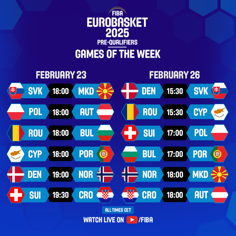 EuroBasket's tweet photo. Tickets to the next round of the #EuroBasket 2025 Qualifiers up for grabs!

Who you got in this window? 💬
