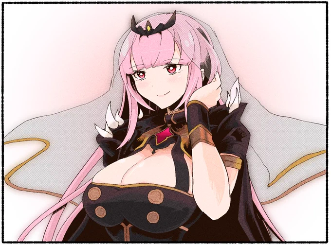 カリオペさん描きました。 日本語をしゃべると途端にかわいらしくなるギャップがとても可愛くて切り抜き見てて楽しい、何より可愛いとかっこいい #callillust