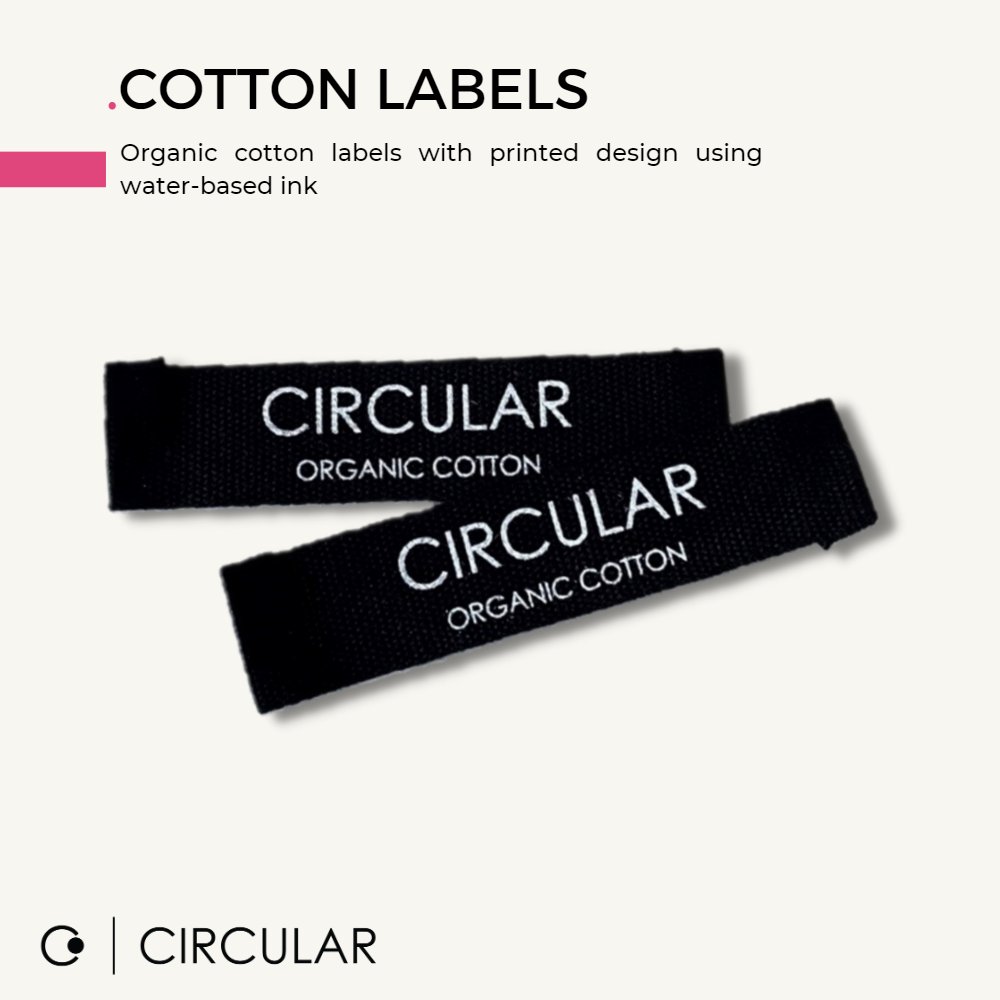 Our organic cotton is grown without the use of pesticides or chemicals, making the production process much safer for our workers. Production also uses less water and energy than methods used for 'normal' cotton - win/win!

#cottonlabel #organiccottonlabel #brandlabel