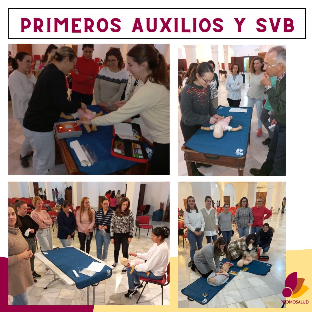 ayto_promosalud's tweet photo. Primeros Auxilios y SVB para el profesorado de los centros educativos de Sevilla @sanmiguelnervion @vedrunanervion @iesciudadjardin @escuela_pino_montano_norte @cbeateriofest @escuelainfantilsunnyschool @edumundischool @sopenasevilla y CEE Arco Auxilia https://t.co/WBMlxg0wjO