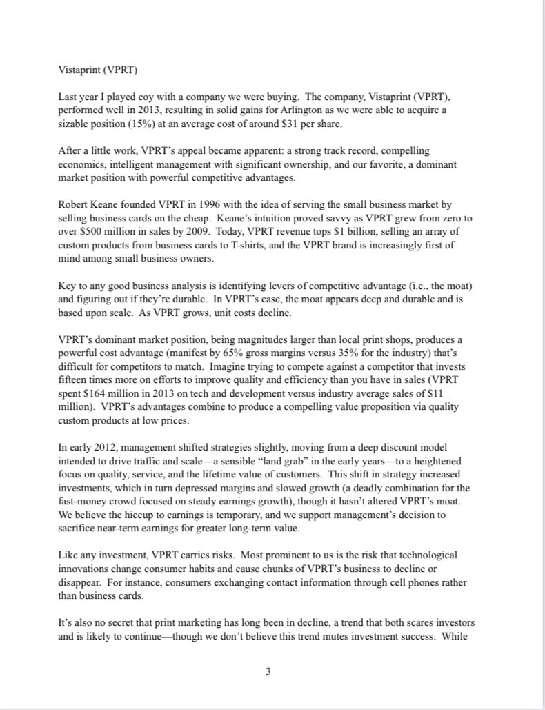 F_Compounders's tweet photo. Allan Mecham ran Arlington Value Capital where he achieved a CAGR of 30% over 8.5 years. 

Here is his 2013 fund letter https://t.co/M7QhJxdK8O