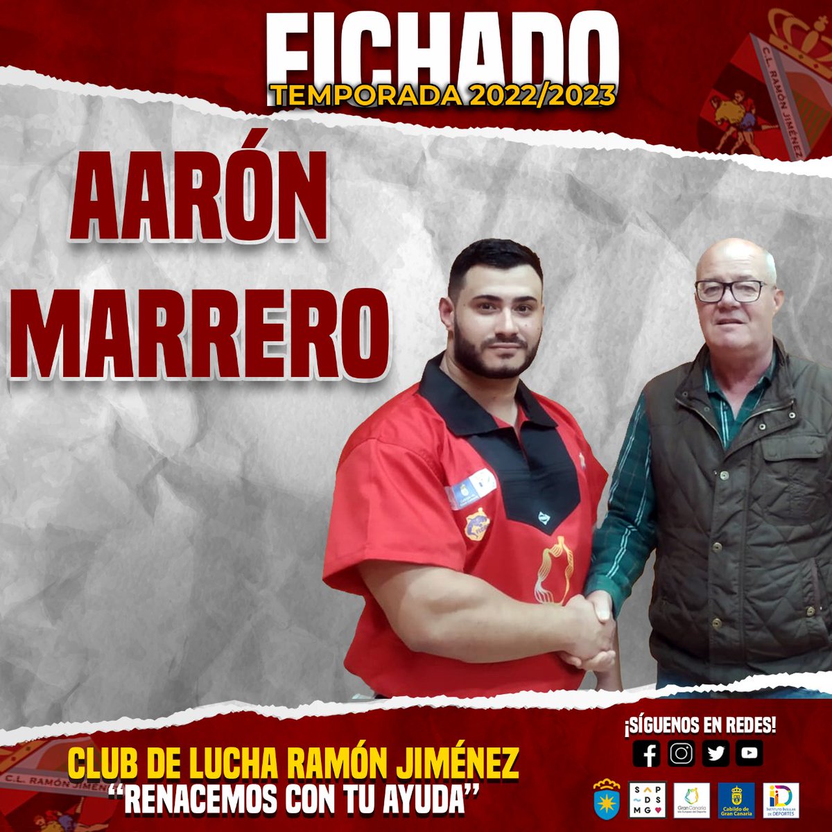 clramonjimenez's tweet photo. 💣𝐅𝐈𝐂𝐇𝐀𝐃𝐎 | El luchador 𝗔𝗮𝗿𝗼́𝗻 𝗠𝗮𝗿𝗿𝗲𝗿𝗼 proveniente del CL Adargoma, nuevo refuerzo para nuestro equipo Senior. ¡𝗕𝗶𝗲𝗻𝘃𝗲𝗻𝗶𝗱𝗼 𝗔𝗮𝗿𝗼́𝗻! #renacemoscontuayuda #guiaesdeporte https://t.co/y1amJUby0g