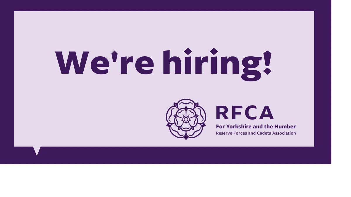 ***NEW JOB VACANCY***

We’re looking for a Cadet Quartermaster to join <a href="/YorkshireACF/">Yorkshire (N&W) ACF</a> in Strensall. 

✅ Pay £30,788
✅ 25 days holiday plus bank hols
✅Option to join pension scheme

Full details 👉 rfca-yorkshire.org.uk/jobs/