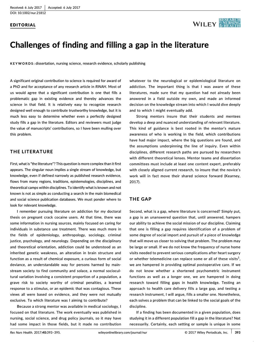 ShaheryarShafi_'s tweet photo. Struggling to find a gap in the literature for your research?
Don't worry; you're not alone! Here are some tips to help you identify and fill that gap.
#literaturereview #gapidentification #PhD #academicwriting #writingtips #acwri #AcademicTwitter| #epitwitter #MedTwitter https://t.co/zLPbzGB1FK