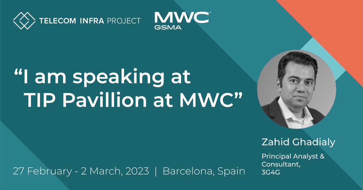 zahidtg's tweet image. I know everyone will be really busy at #MWC23 but if you have some time on the last day (2nd March), come and hear Analyst Insights, moderated by yours truly . You can find the agenda of events at the TIP Pavilion here: telecominfraproject.com/events/mwc-202… 

#3G4G5G #OpenNetworks #OpenRAN
