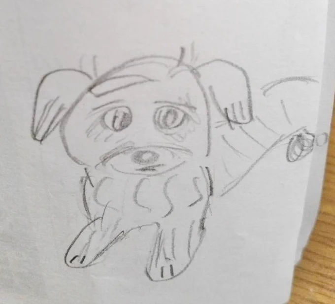 母が描いた実家のイヌです 