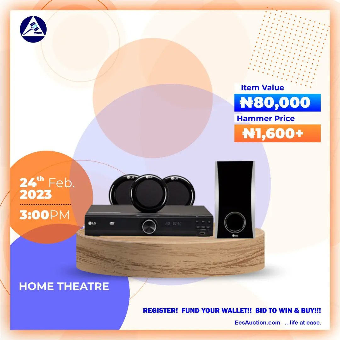 eesauction's tweet photo. To be auctioned on Friday:

1. Samsung Phone (1:00pm).

2. Home Theatre (3:00pm).

Anticipate 👌

#gtbank #ChampionsLeague #loveisland #51stBudgetSpeech #CristianoRonaldo𓃵 #NairaMarley https://t.co/O88xVIiCl9