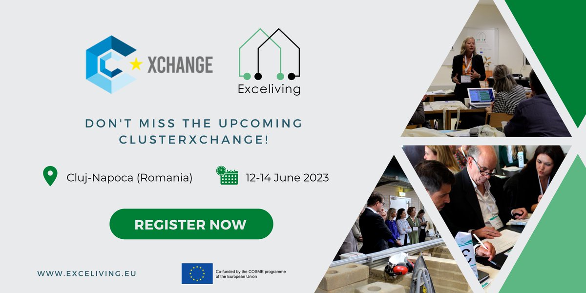 💼Are you interested in making business in Romania?

🌐The #ClusterXchange allow companies to travel to Romania in June 2023 to learn with the financial support of a grant. 

Connect with companies, participate in B2B events and make synergies! ➡️exceliving.eu/clusterxchange/