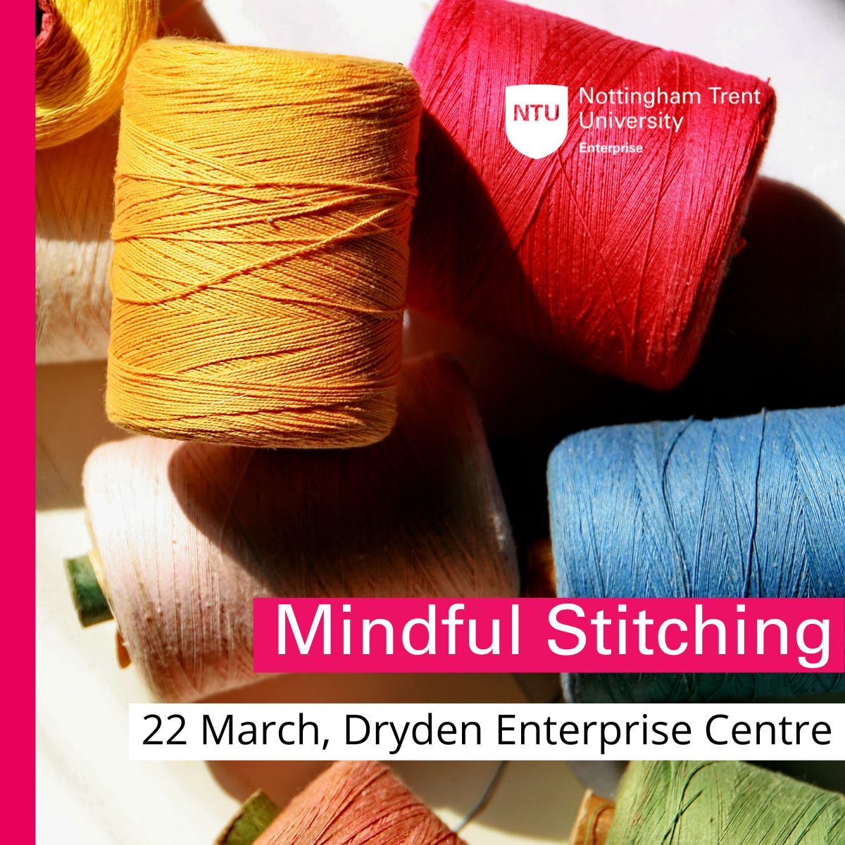 Keep your hands busy and your mind quiet with a mindful stitching lunch session.

22 March, Mindful Stitching at the Dryden Enterprise Centre
▶️ 12 pm - 12.40 pm

Spaces are limited, so reserve your spot today: ntu.ac.uk/about-us/event…