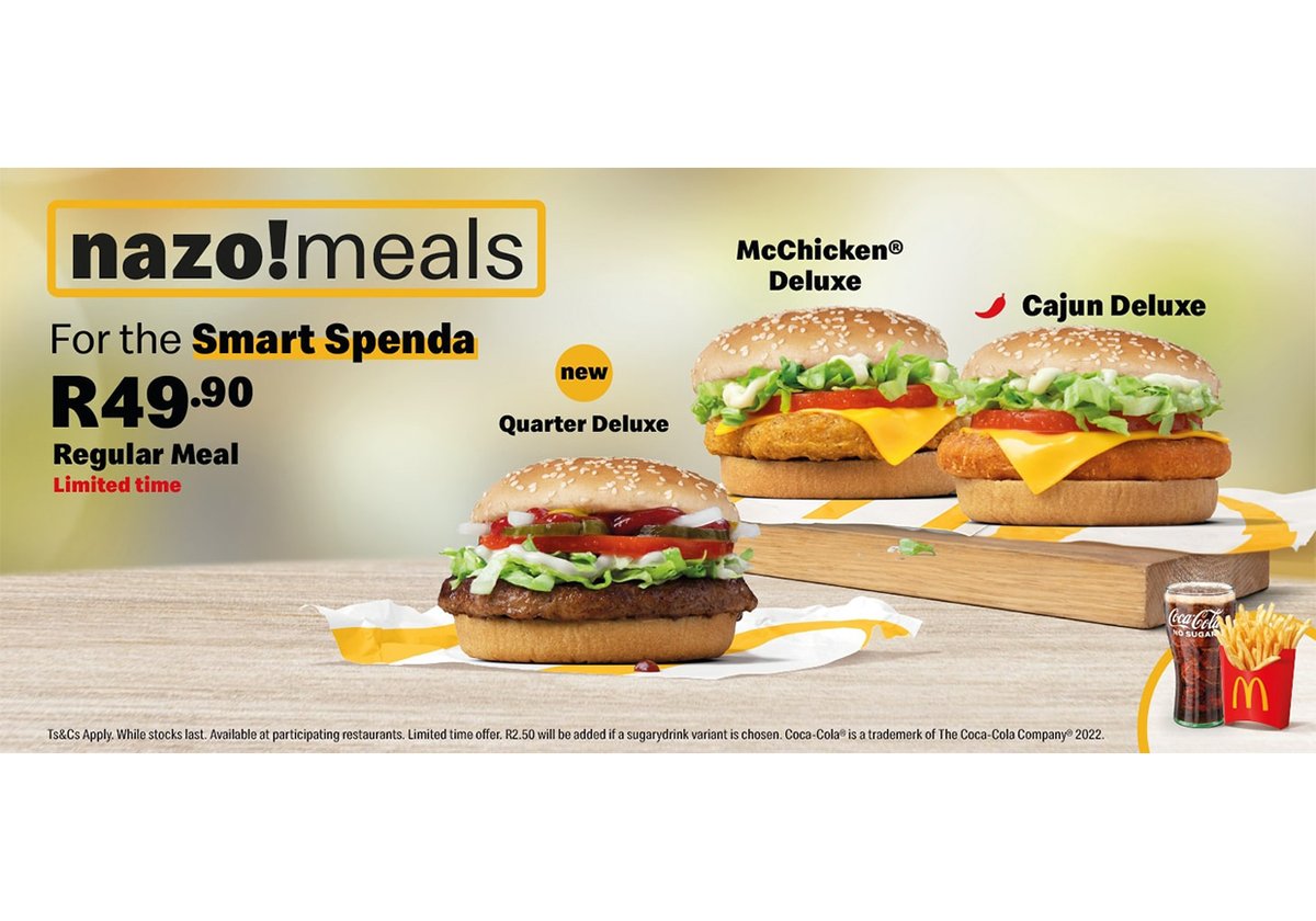 You have FOUR chances to win R5000 this Friday with <a href="/McDonalds_SA/">McDonald’s SA</a>🍔🍟🥤

Tag your bae or besties and tell us their favourite #McDeezNazoMeal  + tag <a href="/Yfm/">Y</a> 📲

This February Shadrack has got you and your loved ones covered with Nazo Meals for only R49.90!