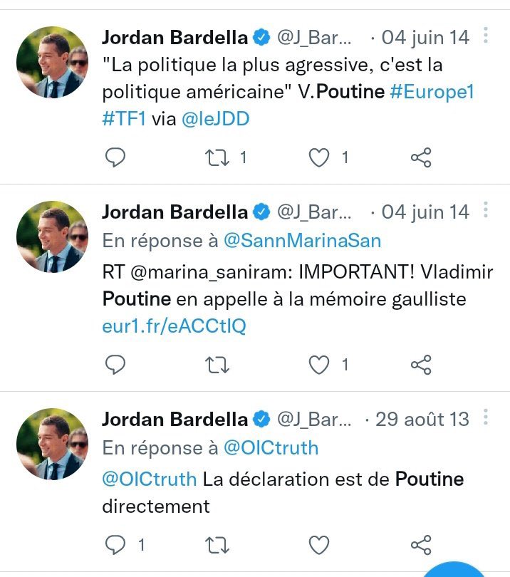 Je laisse également à Jordan le soin de rappeler à Bardella sa poutinophilie active... 
#CollaboUnJourCollaboToujours
Cc <a href="/fernandfilback/">fernand</a>
