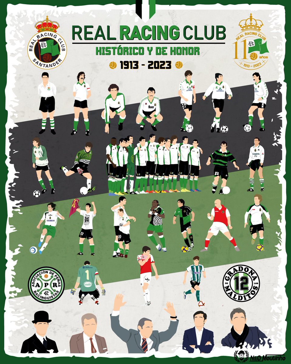 🇳🇬💢🇵🇱 110 años de pasión, de jugadores y entrenadores históricos, de momentos irrepetibles, de una afición incansable que nunca deja solo a su equipo. Histórico y de honor 💚⚽

¡Felicidades <a href="/realracingclub/">Real Racing Club</a> !🎂🎉🥳

#Racing110